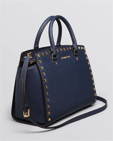 michael kors selma studded large bag|Michael Kors selma satchel.